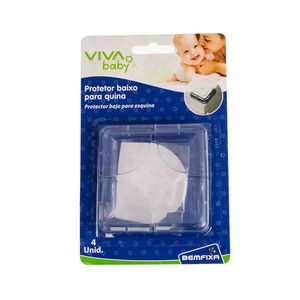 Protetor para Quina Baixo Pvc Autoadesivo com 4 Un - Bemfixa