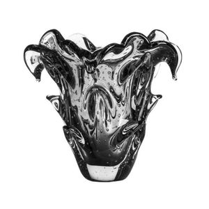 Vaso em Murano Shadow Grafite P 20x20cm - Cristais Tavares