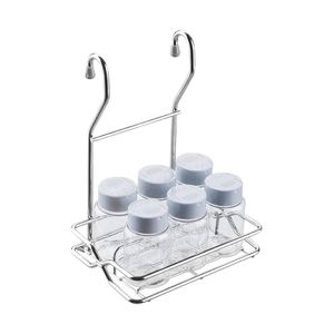 Porta Temperos Aéreo com 6 Frascos Inox - Masutti