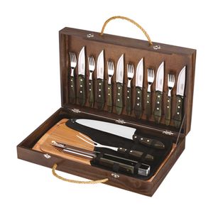 Kit Churrasco Jumbo Inox Polywood Castanho 17 Pcs - Tramontina