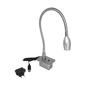 Luminária Touch Access 6000k com Usb Prata Metalico - QT MOV