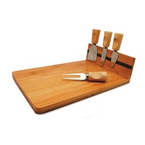 Conjunto para Servir Queijos e Frios em Bambu com 5 Peças - Yoi