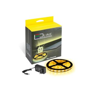 Kit Fita LED 3528 4,8W 3000k IP65 5 Mts com Fonte 12v - Led Line