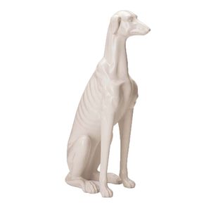 Escultura Cachorro em Cerâmica Decoração - Mart Collection