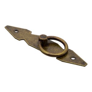 Puxador Argola Fina Com Espelho Lança Ouro Velho - 2M