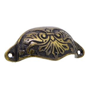 Puxador Colonial Concha Decorado Ouro Velho - 2M