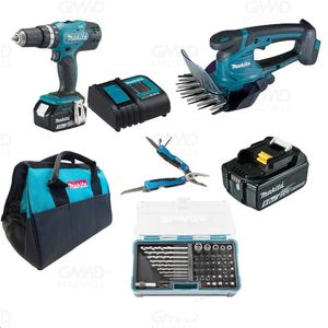 Combo Furadeira/Parafusadeira 18V + Tesoura Para Grama 18V - Makita
