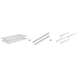 Kit Multiuso Branco - Prateleira 1,5x20x50cm - Prat-K