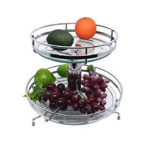 Fruteira Giratória Dupla Com Vidro 300x300mm - Schmitt