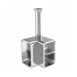 Suporte para Tubo Retangular 90 Mod. 317 Prata Aluminio - Blass