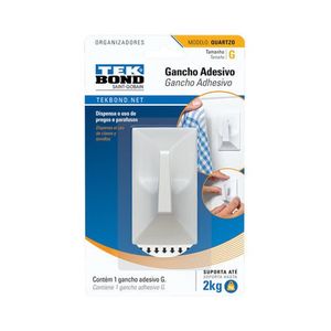 Gancho Quartzo de Plastico Branco - Tekbond