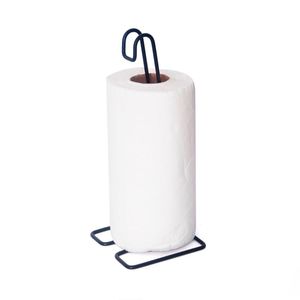 Porta Rolo Papel Toalha de Bancada Preto  120x295x120mm - Jomer