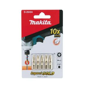 Bit de Torção 25mm Ph2 - com 5 Peças - Makita