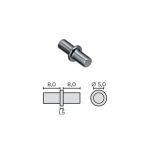Suporte Prateleira Duplo 5mm - Rometal