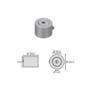 Fixador Piso ou Teto Aço Escovado - Rometal