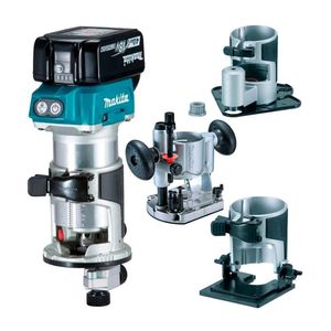 Tupia 6 e 8mm 18v com 4 Bases Drt50rmjx3 - Makita