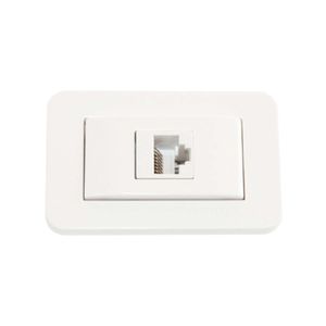 Tomada Para Moveis - Rede - RJ45 - CAT5 - Branco - Lumitek