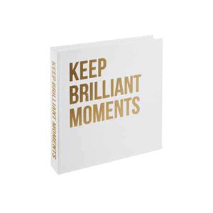 Caixa Livro Branco "Keep Brilliant Moments" 30X30X5cm - Mart