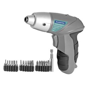 Parafusadeira 1/4" 21 Peças a Bateria Ni-Cd 3,6V - Tramontina