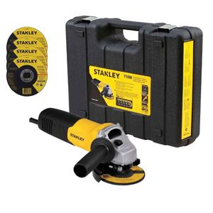 Esmerilheira Angular 4.1/2" Stgs7115Kd-Br 710W 127V com  5 Disc+Maleta - Stanley