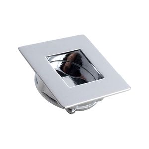 Puxador Box Embutido 34mm Cromo - Obispa