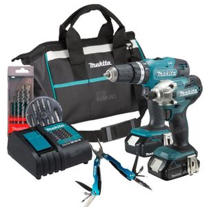 Combo Parafusadeira/Furadeira de Impacto com Bateria 18V DLX2336SYX-P - Makita