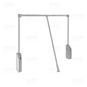 Cabideiro Basculante Dual Slow Prata e Cromado - FGVTN