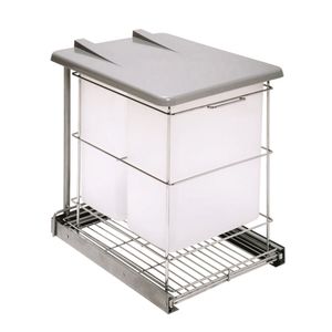 Lixeira Dupla 20,5l com Tampa Articulada 365x495mm - Masutti