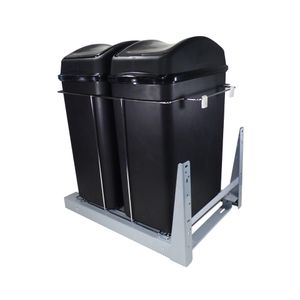 Lixeira Dupla Deslizante 40L com Trilhos 345x500x460mm - Jomer