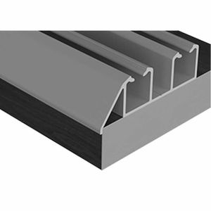Trilho Duplo Sobreposto RM-290 Anodizado Supra Natural (linea)(em metro) - Rometal