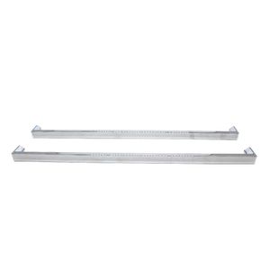 Puxador para Porta De Passagem Bari Duplo 500mm Inox Polido Cromo - Zen