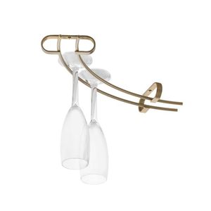 Suporte para Taças Curvo Melissa 400x35x120mm Dourado - Schmitt