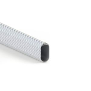 Tubo Cabideiro Canaletado Alumínio Oblongo 3 Mts - Blass