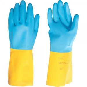 Luva de látex/neoprene, amarela e azul, LNV 400 - Vonder