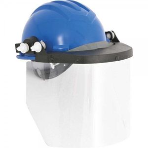 CAPACETE AZUL C/PROTETOR FACIAL 200MM