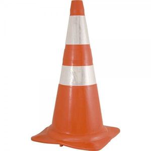 CONE 75CM BRANCO/LARANJA PADRAO ABNT