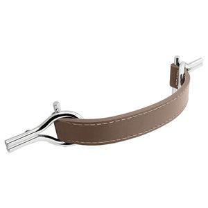 Puxador Horses 192mm com couro - Zen