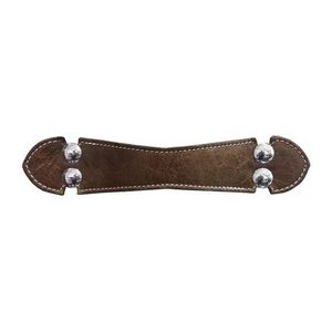 Puxador Valigia Cromo com Couro Marrom - Zen