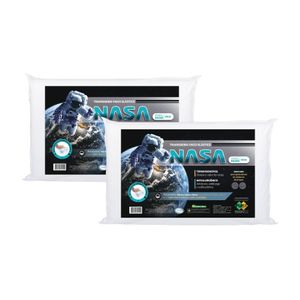 Kit 2x Travesseiro Visco Nasa Viscoelástico 50x70cm - Nap