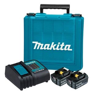 Kit 2 Baterias 18V 5.0Ah + Carregador + Maleta - Makita