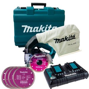 Kit Serra Mármore a Bateria Sem Fio com Carregador - Makita