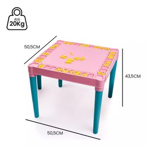 Mesa Infantil 2 Cadeira Educativa Para Menina 4130 Tritec
